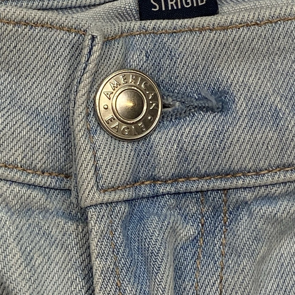 American Eagle Outfitters City Retro Raw Hem Jean Short Womens Sz 6 Denim Ripped - Picture 4 of 11